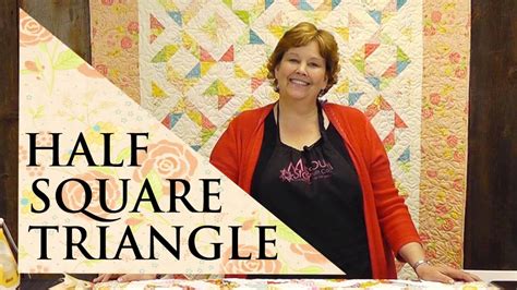 Jenny Doan demonstrates how to make a unique Half Square Triang ...