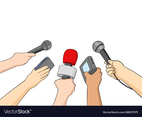 Cartoon journalists Royalty Free Vector Image - VectorStock