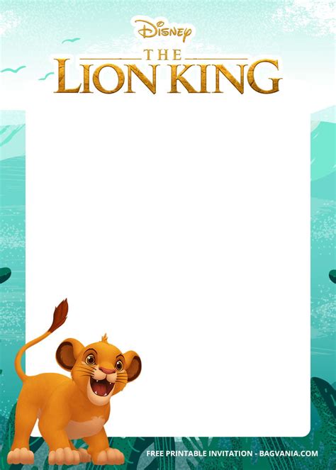 8+ FREE Printable Lion King Invitation Templates | Download Hundreds ...