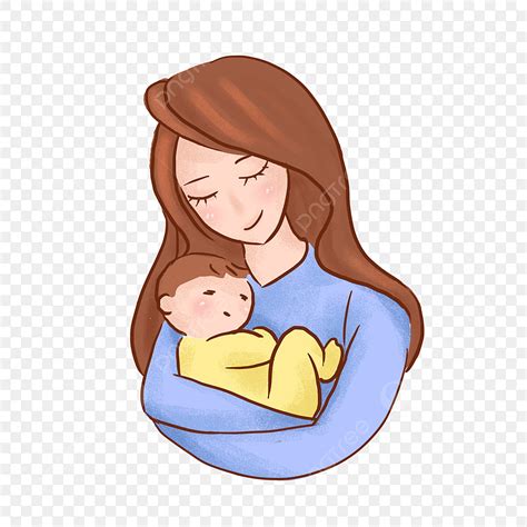 Mother Holding Baby Clipart Hd PNG, Mother Holding Baby Hand Drawn ...