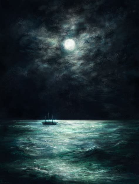 Anna Janiszewska - Sea at night