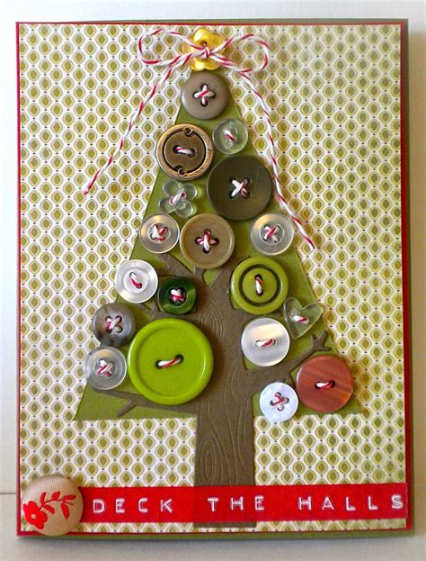 paper & ICE: button tree Christmas card