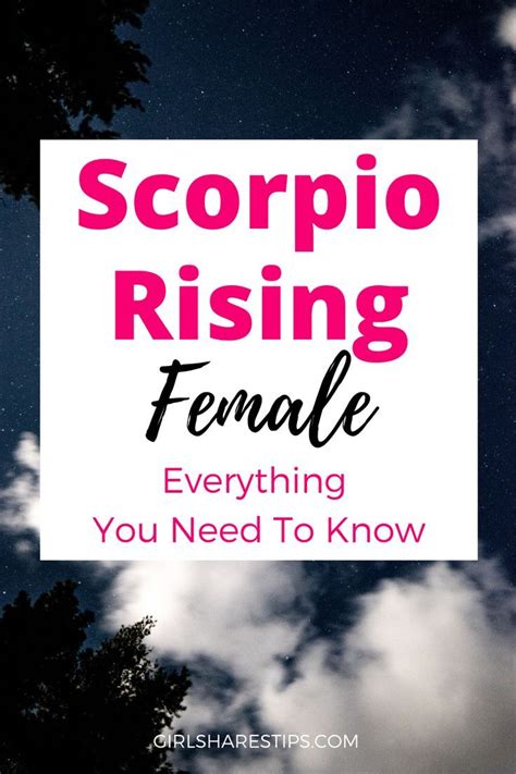 Scorpio Rising Female: Scorpio Ascendant Woman Personality Traits, Appearance, Career, Love And ...