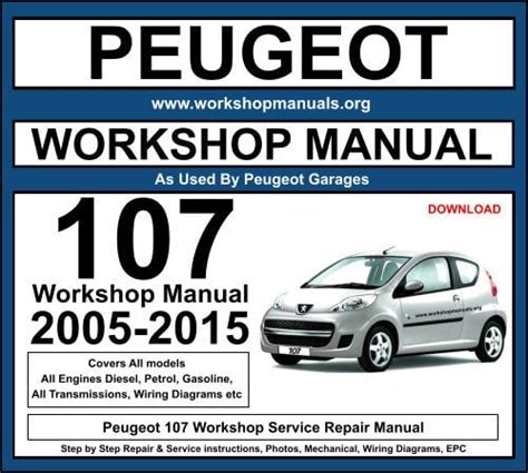 Peugeot 107 Workshop Repair Manual Download