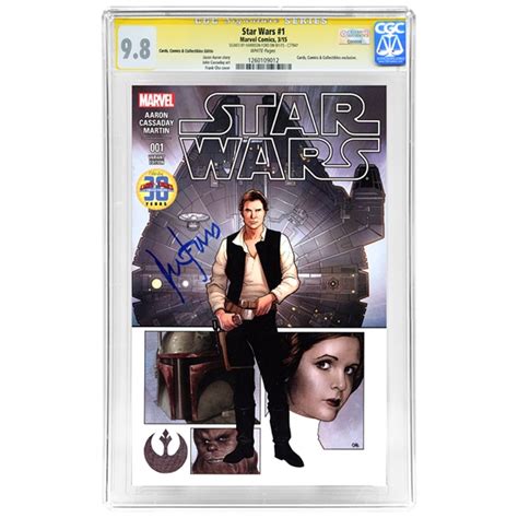 Lot Detail - Harrison Ford Autographed Star Wars #001 Variant Cover CGC ...