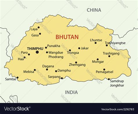 Kingdom Of Bhutan Map