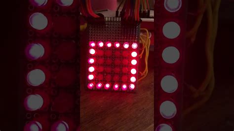 DIY LED Matrix animation test - YouTube