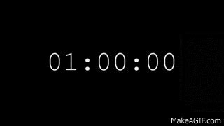 One Hour Countdown Clock Timer / Compte à rebours d'une heure on Make a GIF