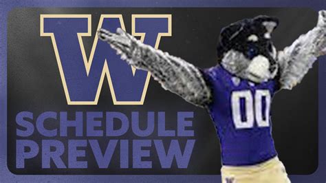 2024 Washington College Football Schedule Preview - YouTube