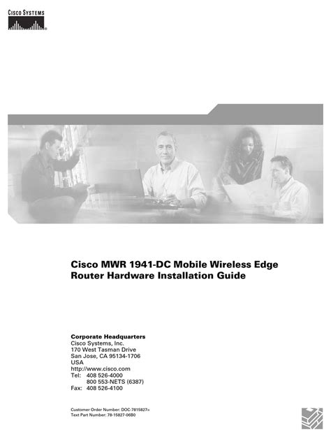 CISCO MWR 1941-DC - 1941 MOBILE WIRELESS ROUTER HARDWARE INSTALLATION MANUAL Pdf Download ...