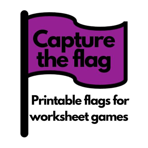 Capture the FLAG interactive game with worksheets - any age | Made By ...