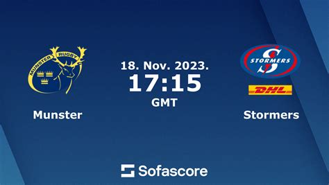 Munster Stormers live score, video stream and H2H results - Sofascore