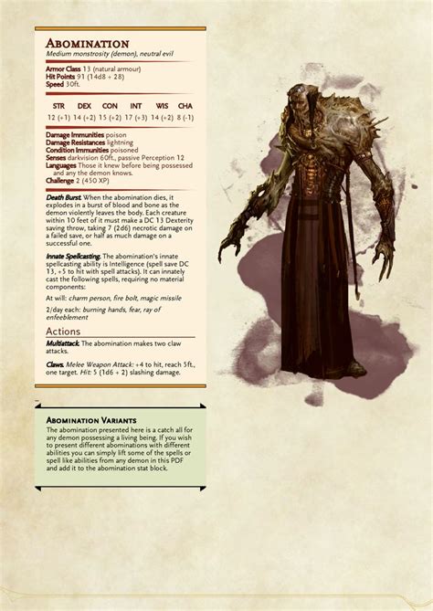 DnD 5e Homebrew — Dragon Age Demons Part 1 by Emmetation /... | Dnd ...