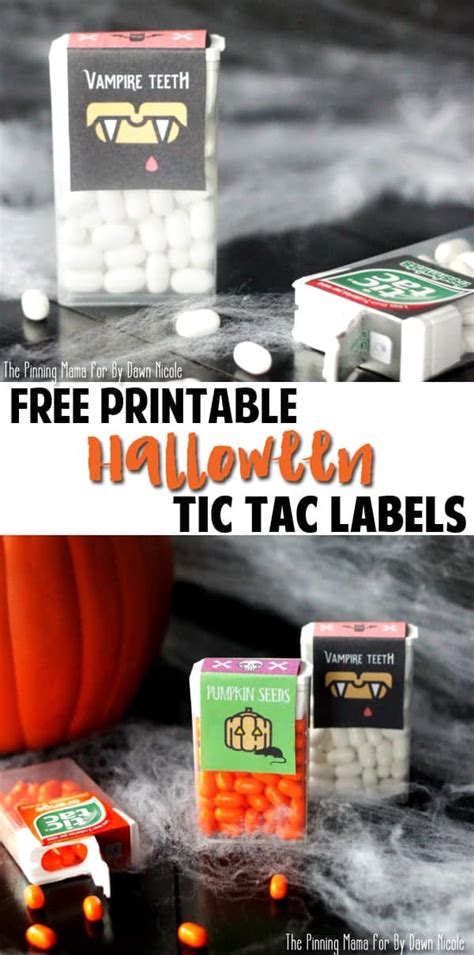 Free Printable Halloween Tic Tac Labels | Dawn Nicole Designs®