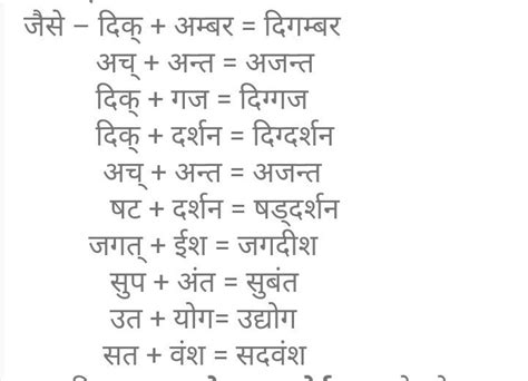 Vyanjan Sandhi ke examples.....Plz answer me; the suitable and correct ...