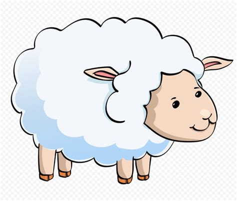 Cute White Lamb Sheep Cartoon Illustration | Sheep cartoon, Cartoon ...