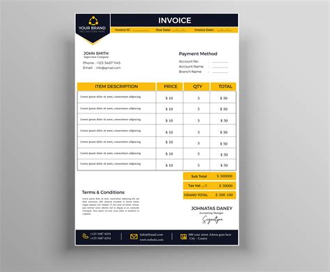 Invoice design on Behance