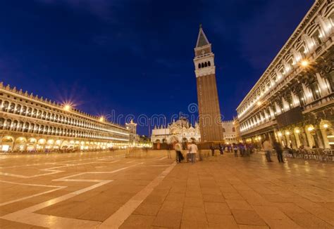 San Marco Square at Night. Venice Travel Stock Photo - Image of tourist, cathedral: 124252802