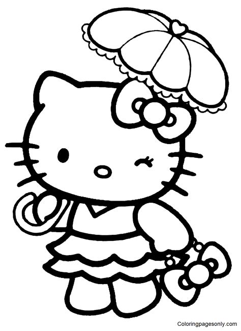 Hello Kitty coloring sheet Coloring Page - Free Printable Coloring Pages