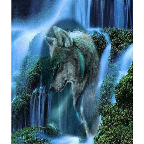 Diamond painting Wolves cross stitch kits for embroidery with diamond rhinestones paintings ...