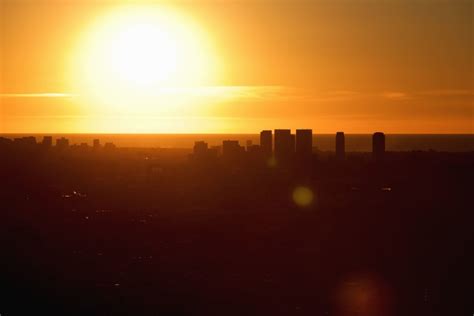 Free picture: buildings, city, sunset, silhouette