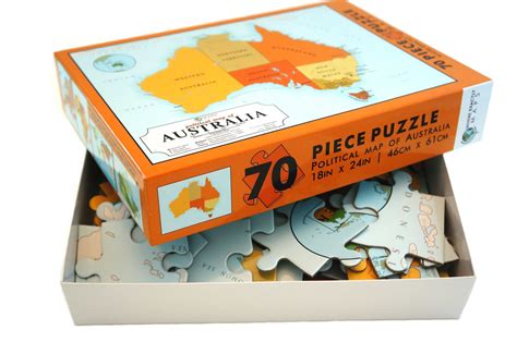 Map of Australia 70 Piece Jigsaw Puzzle for Kids – Where Exactly Maps