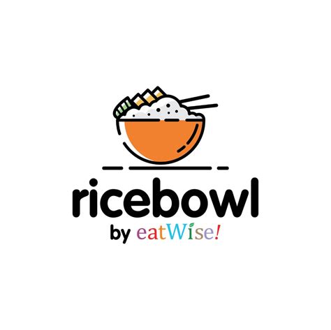 rice bowl brand client: eatwise years ... | Desain logo makanan, Desain logo, Desain