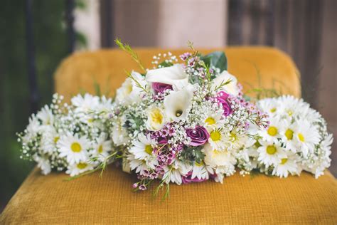 White and Purple Wildflower Bouquet