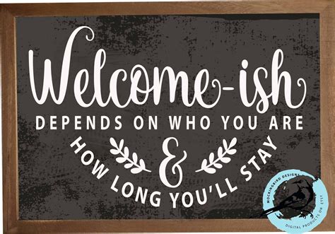 Digital Welcome Ish Svg Welcome Svg Door Round Svg Family - Etsy