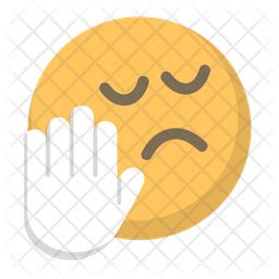 Talk to the hand Emoji Icon - Download in Flat Style