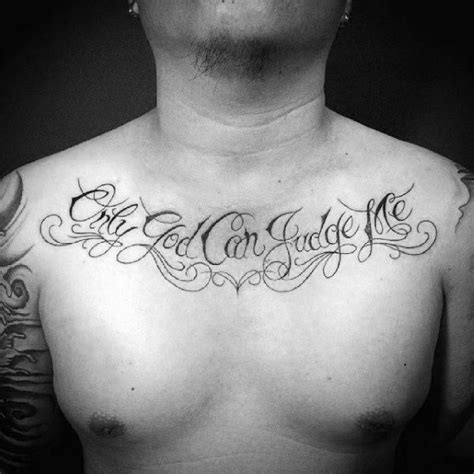 60 only god can judge me tattoo designs for men - quote ink | Tattoo ...