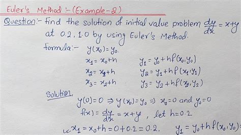 Euler's method || euler's method in Numerical method - YouTube