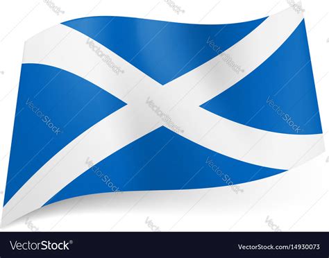 National flag of scotland white cross on blue Vector Image