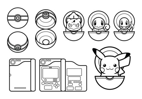 Pokemon Black And White Vector 117864 Vector Art at Vecteezy