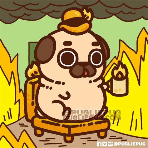 Puglie Mart | Cute dog drawing, Cute pugs, This is fine dog