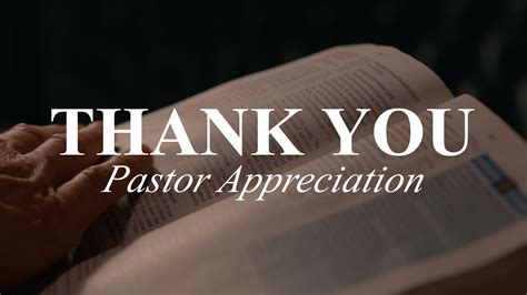 Standard Pastor Appreciation Bulletin Thank You Pastor