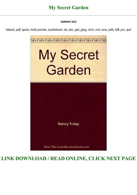 Best [PDF] My Secret Garden Full Books