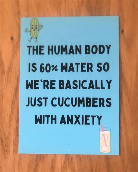 We're Basically Cucumbers With Anxiety Funny Art Print - Etsy UK