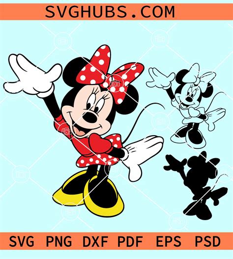 Minnie Mouse layered SVG, Minnie Mouse Polka dot dress SVG, Disney Minnie Mouse SVG