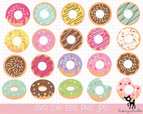 20 Donut SVG Donut SVG Bundle Donut Clipart Sprinkle Donut - Etsy Australia