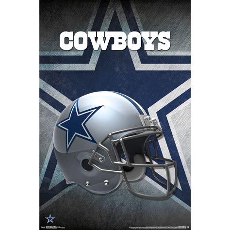 Dallas Cowboys Helmet 22'' x 34'' Logo Poster - No Size - Walmart.com