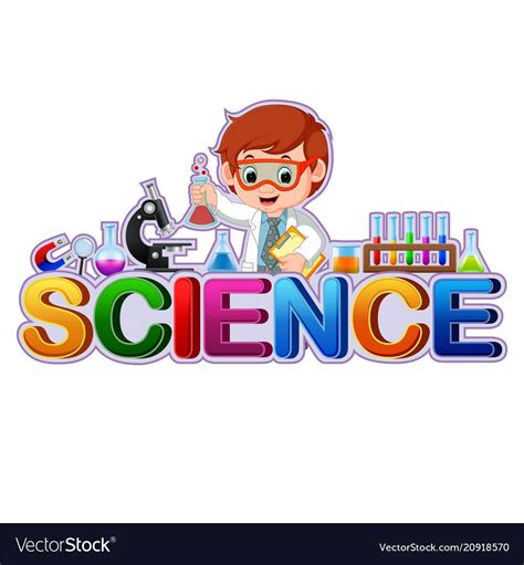 Font design for word science Royalty Free Vector Image Science Birthday, Science Party ...