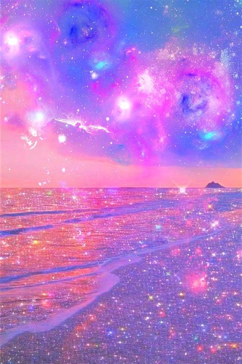 Crystal Beach. Cute galaxy , Pink galaxy background, Galaxy, Girly Pink Purple Galaxy HD phone ...