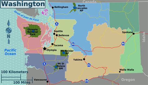 Map Of State Of Washington State - London Top Attractions Map