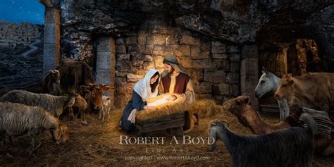 Bethlehem Nativity (panoramic). Robert A. Boyd Fine Art and LDS Temples
