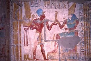 Seti I, Isis and Horus, Abydos, Egypt | Relief of Seti I mak… | Flickr