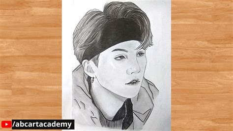 ABC Art Academy on Twitter: "Suga Drawing || How to Draw BTS Suga Step ...