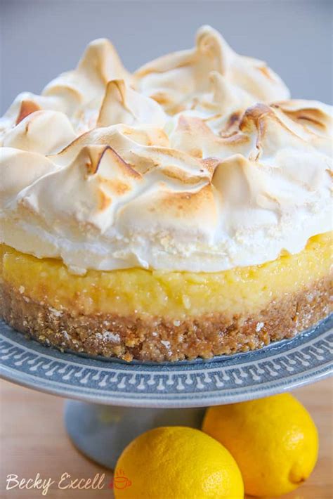 Gluten Free Lemon Meringue Pie Recipe w/ Biscuit Base (dairy free, low FODMAP)