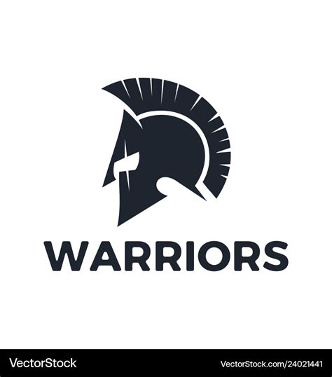 Warriors logo design Royalty Free Vector Image