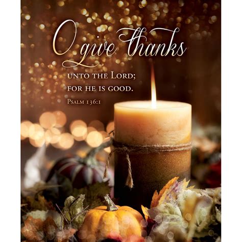 Church Bulletin - 14" - Thanksgiving - O Give Thanks - Psalm 136:1 ...